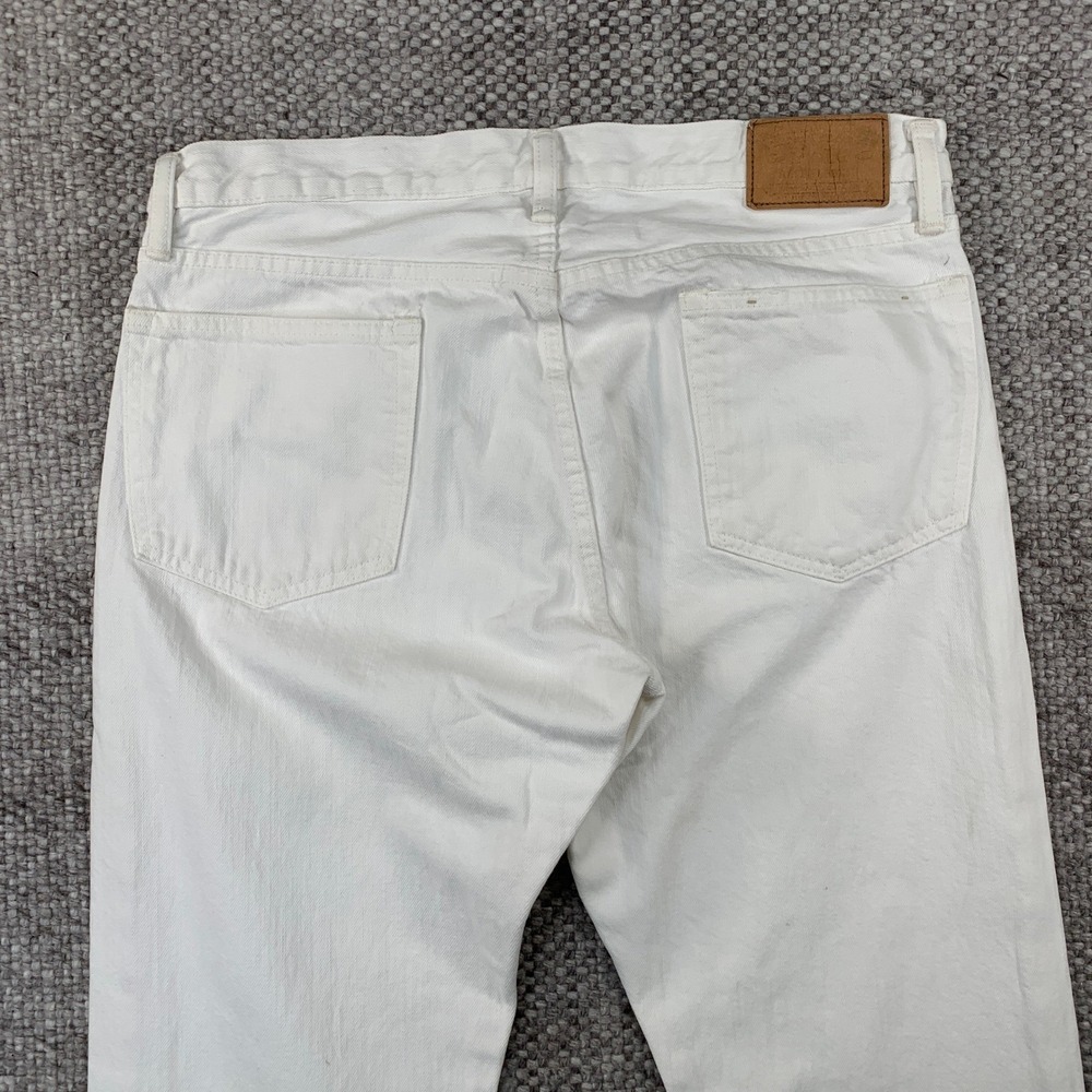 Polo Ralph Lauren Jeans Mens 34x34 White Varick Slim Straight Hudson Cotton - Picture 13 of 15
